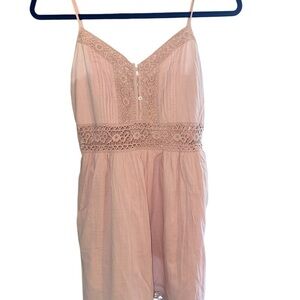 Abercrombie & Fitch Pink Mini Dress with Lace Detailing